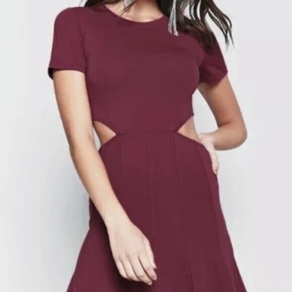 Plum Fit and Flare Mini Tennis Cutout Dress- M - Picture 5 of 10